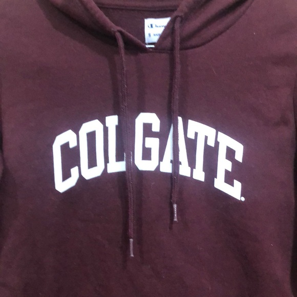 Champion Colgate Maroon Hoodie size S - Picture 3 of 4